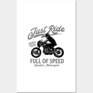 Just Ride Moto Posters and Art